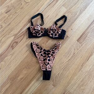 Vintage French Parisian lingerie set Aubade 36B